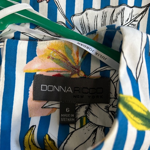 Donna Ricco New York Cold Shoulder Patterned Dress Size 6 - Picture 5 of 5